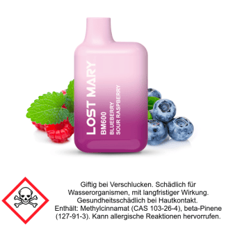 Lost Mary BM600 Blueberry Sour Raspberry 20 mg/ml Nikotin