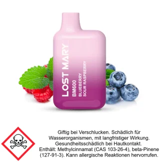 Lost Mary BM600 Blueberry Sour Raspberry 20 mg/ml Nikotin