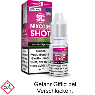 Nikotin Shot 20 mg 50PG/50VG  - SC
