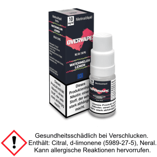 Overvape - Watermelon Lemon - Nikotinsalz Liquid 10 mg/ml