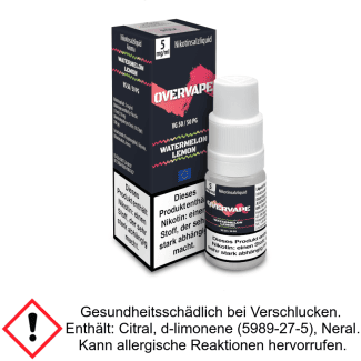 Overvape - Watermelon Lemon - Nikotinsalz Liquid 5 mg/ml