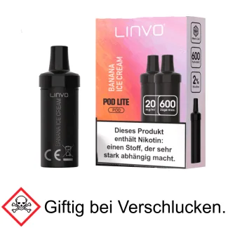 Pod Lite Banana Ice Cream 20 mg/ml (2 Stück) - Linvo