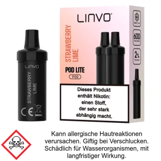 Pod Lite Strawberry Lime 20 mg/ml (2 Stück) - Linvo