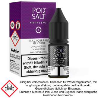Pod Salt - Blackcurrant Menthol - Nikotinsalz Liquid 20 mg/ml