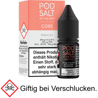 Pod Salt Core - Peach Ice - Nikotinsalz Liquid 20 mg/ml