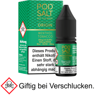 Pod Salt Origin - Menthol Tobacco - Nikotinsalz Liquid 20 mg/ml
