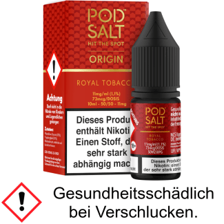 Pod Salt Origin - Royal Tobacco - Nikotinsalz Liquid 11 mg/ml