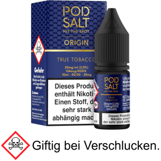 Pod Salt Origin - True Tobacco - Nikotinsalz Liquid 20 mg/ml