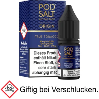 Pod Salt Origin - True Tobacco - Nikotinsalz Liquid 20 mg/ml