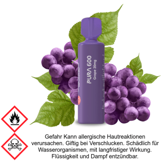 Pura 600 Grape 20 mg/ml - Einweg E-Zigarette