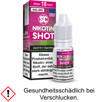 SC - 10ml Nikotin Shot 70VG/30PG 18 mg/ml