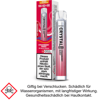 SKE - Crystal Bar Einweg E-Zigarette - Strawberry Burst 20 mg/ml