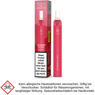 Strawberry ICE Cream Elf Bar Filter T600 Einweg E-Zigarette