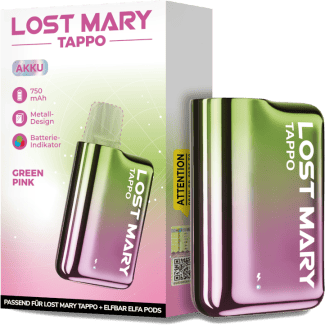 Tappo Akku grün-pink 750 mAh - Lost Mary
