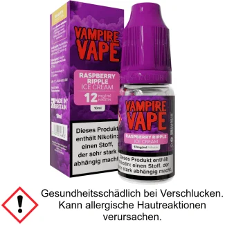 Vampire Vape - Dessert Collection - Raspberry Ripple Ice Cream E-Zigaretten Liquid 12 mg/ml