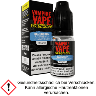 Vampire Vape - Overdosed - Blueberry Raspberry Strawberry - Nikotinsalz Liquid 10 mg/ml