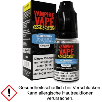 Vampire Vape - Overdosed - Blueberry Raspberry Strawberry - Nikotinsalz Liquid 10 mg/ml