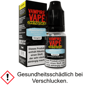 Vampire Vape - Overdosed - Dragonfruit Raspberry Grape - Nikotinsalz Liquid 10 mg/ml