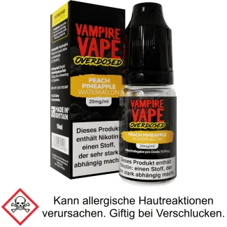 Vampire Vape - Overdosed - Peach Pineapple Watermelon - Nikotinsalz Liquid 20 mg/ml