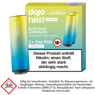 Vaporesso - Dojo - Twist Pod Blue Razz Lemonade 20 mg/ml (2 Stück pro Packung)