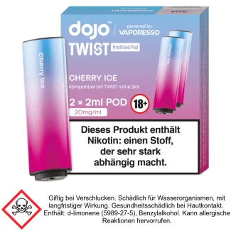 Vaporesso - Dojo - Twist Pod Cherry Ice 20 mg/ml (2 Stück pro Packung)