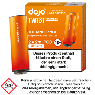 Vaporesso - Dojo - Twist Pod Ten Tangerines 20 mg/ml (2 Stück pro Packung)
