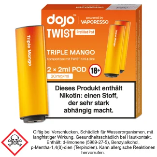 Vaporesso - Dojo - Twist Pod Triple Mango 20 mg/ml (2 Stück pro Packung)