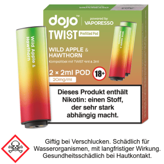 Vaporesso - Dojo - Twist Pod Wild Apple Hawthorn 20 mg/ml (2 Stück pro Packung)