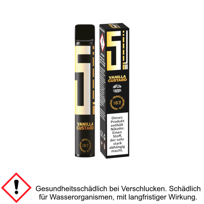 5EL Vanilla Custard 16 mg/ml - Einweg E-Zigarette