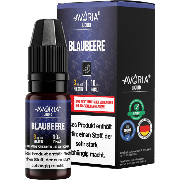 Avoria - Blaubeere E-Zigaretten Liquid 0 mg/ml