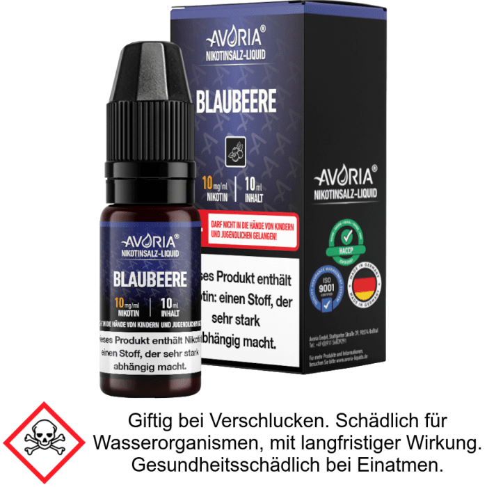 Avoria - Blaubeere - Nikotinsalz Liquid 20 mg/ml