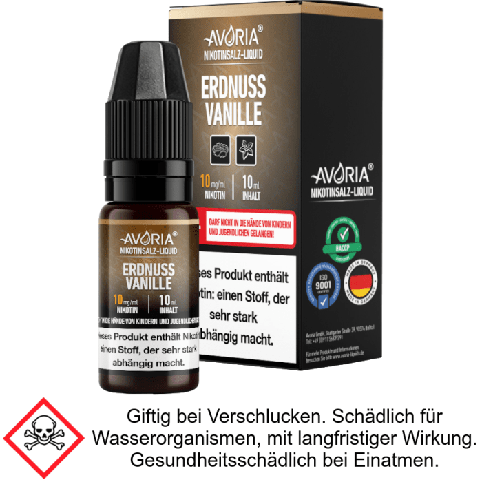 Avoria - Erdnuss-Vanille - Nikotinsalz Liquid 20 mg/ml