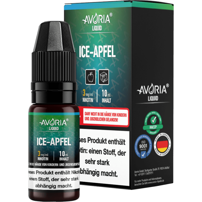 Avoria - Ice Apfel E-Zigaretten Liquid 0 mg/ml