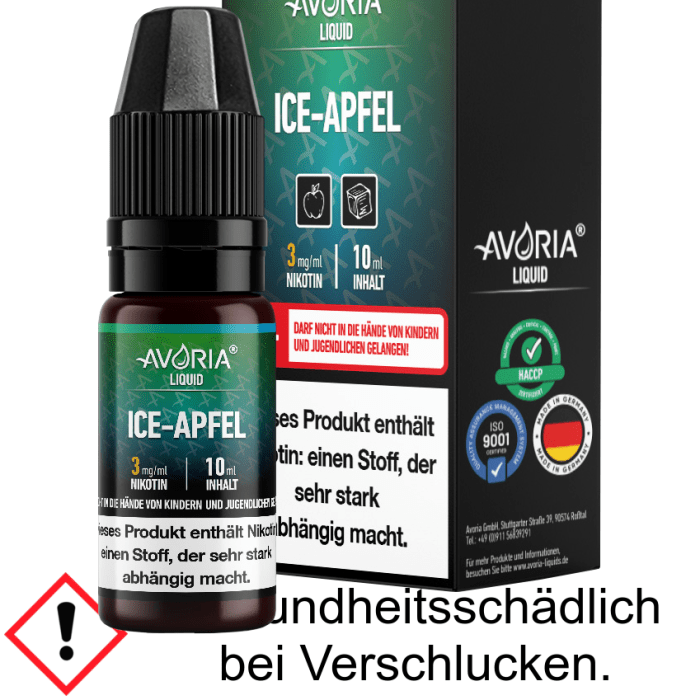 Avoria - Ice Apfel E-Zigaretten Liquid 3 mg/ml