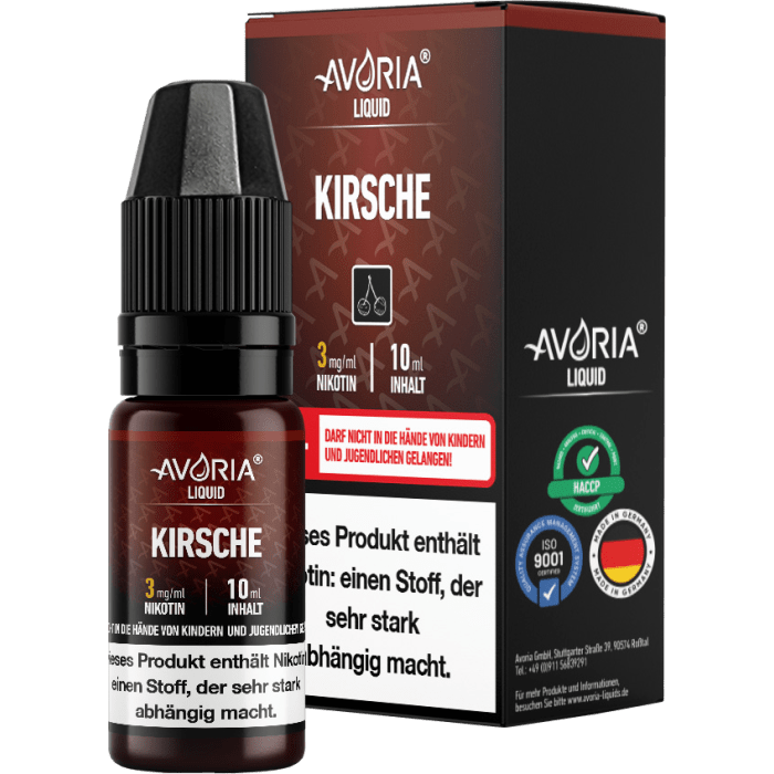 Avoria - Kirsche E-Zigaretten Liquid 0 mg/ml