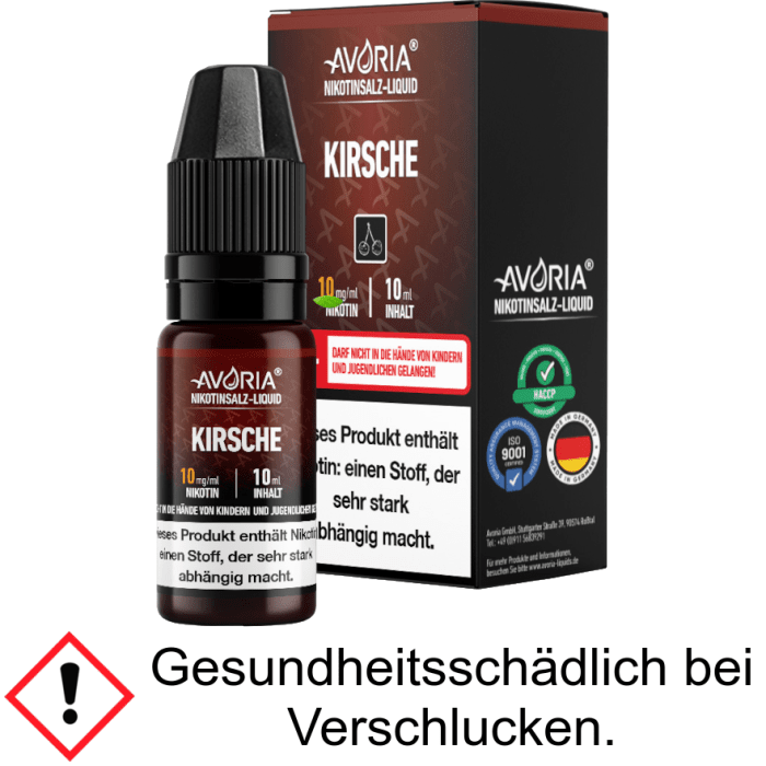 Avoria - Kirsche - Nikotinsalz Liquid 10 mg/ml