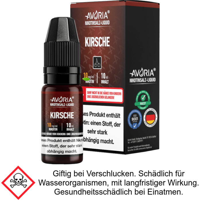 Avoria - Kirsche - Nikotinsalz Liquid 20 mg/ml