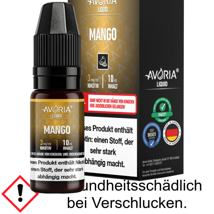 Avoria - Mango E-Zigaretten Liquid 3 mg/ml