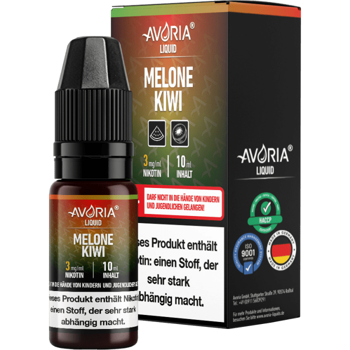 Avoria - Melone-Kiwi E-Zigaretten Liquid 0 mg/ml