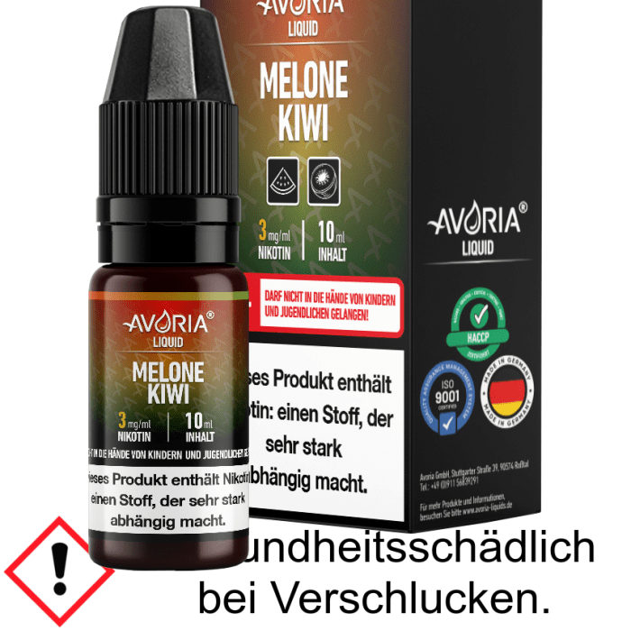 Avoria - Melone-Kiwi E-Zigaretten Liquid 3 mg/ml