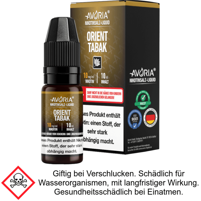 Avoria - Orient Tabak - Nikotinsalz Liquid 20 mg/ml