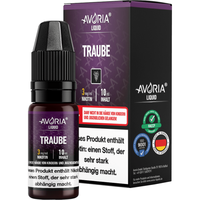 Avoria - Traube E-Zigaretten Liquid 0 mg/ml