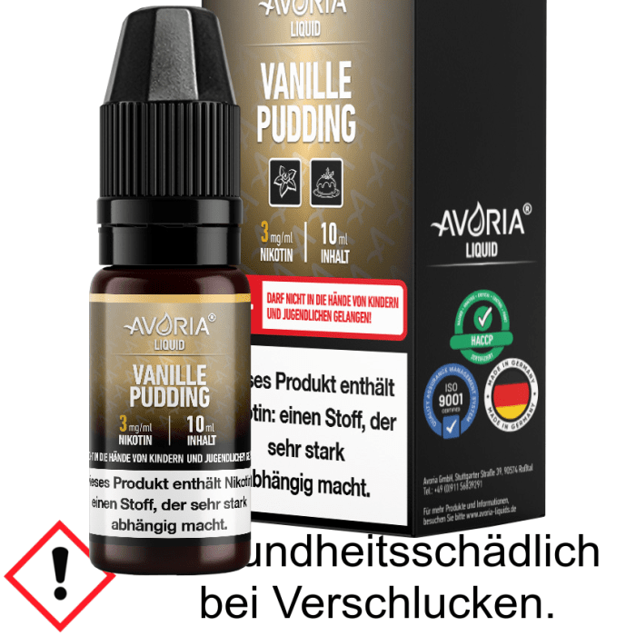 Avoria - Vanillepudding E-Zigaretten Liquid 3 mg/ml