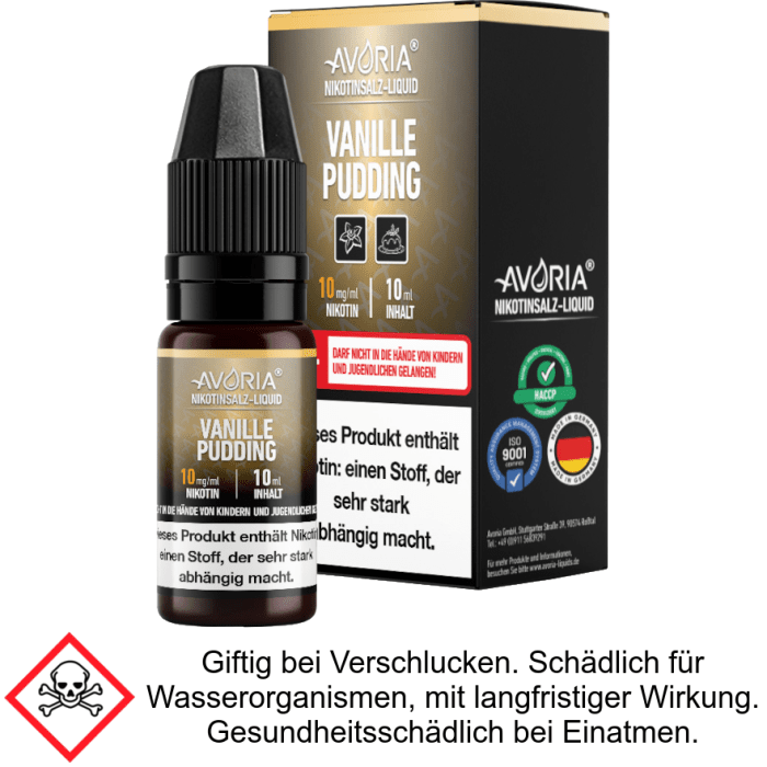 Avoria - Vanillepudding - Nikotinsalz Liquid 20 mg/ml