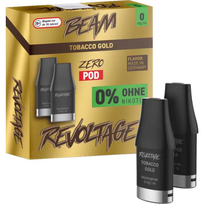 Beam Liquid Pod Tobacco Gold Nikotinfrei (2 Stück Pro Packung) - Revoltage