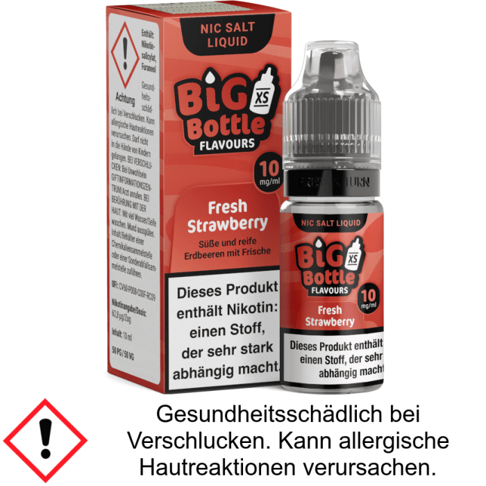 Big Bottle - Fresh Strawberry - Nikotinsalz Liquid 10 mg/ml