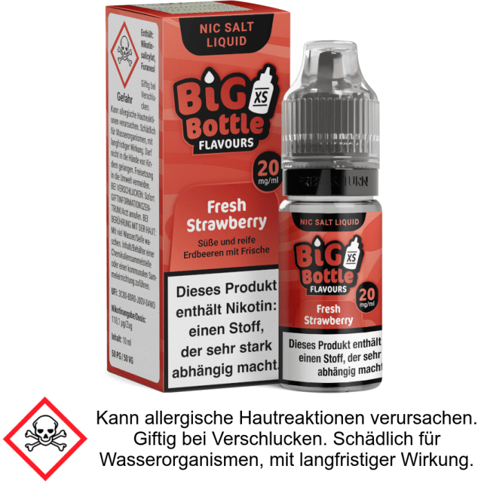 Big Bottle - Fresh Strawberry - Nikotinsalz Liquid 20 mg/ml
