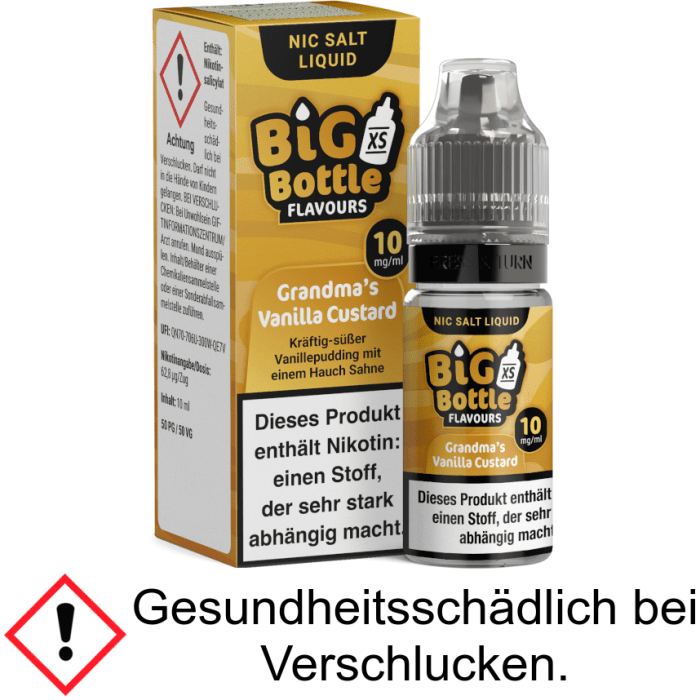 Big Bottle - Grandma's Vanilla Custard - Nikotinsalz Liquid 10mg/ml