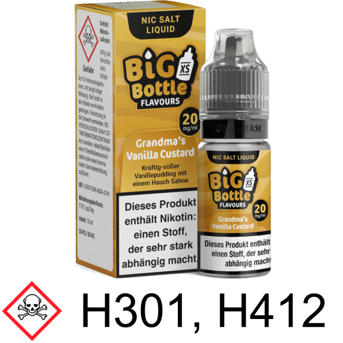 Big Bottle - Grandma's Vanilla Custard - Nikotinsalz Liquid 20 mg/ml