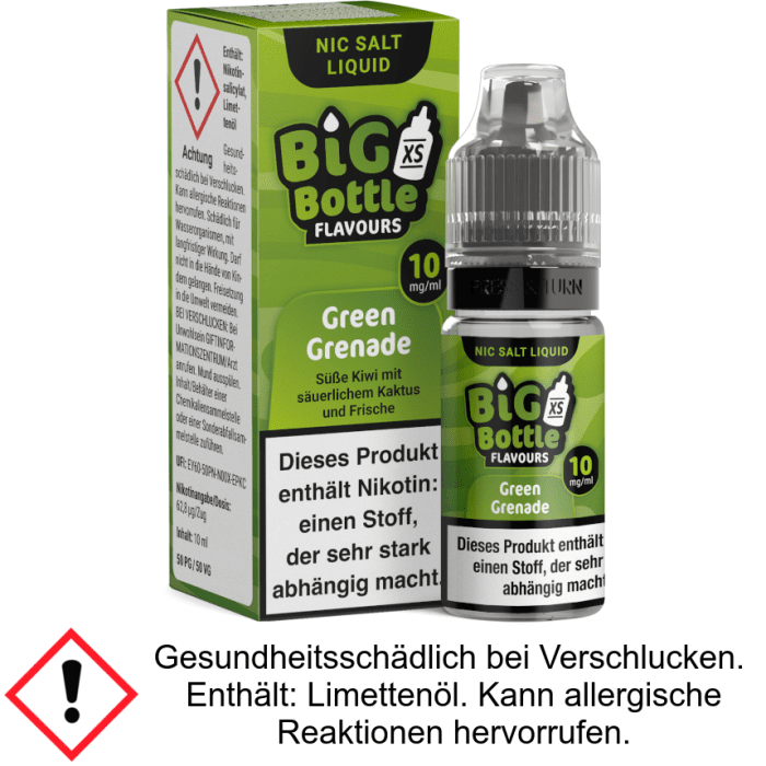 Big Bottle - Green Grenade - Nikotinsalz Liquid 10 mg/ml